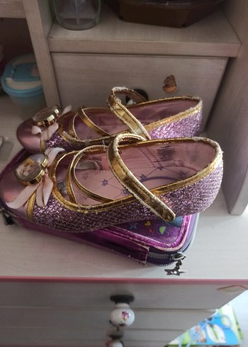 lila Pembe Rapunzel Tokalı Babet Ayakkabı - Görsel 3