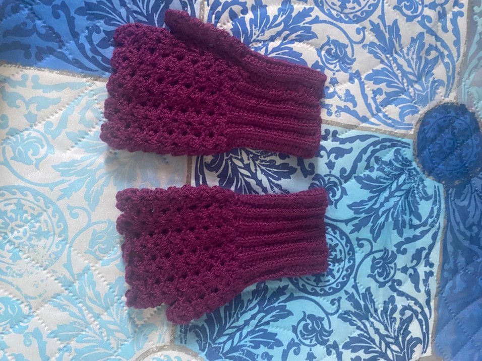 Mor Örgü Bohem Kadın Eldiveni - Görsel 4