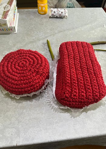 Boncuk Detaylı kahverengi kağıt ip - Görsel 9