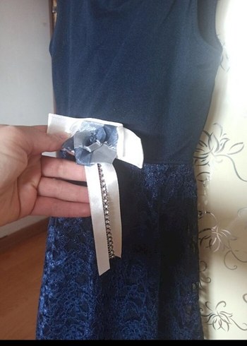 Kız Çocuk Lacivert Dantelli - Görsel 4