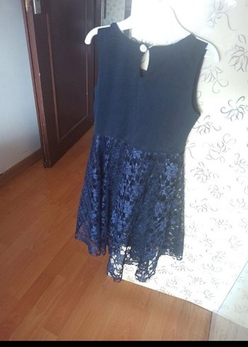 Kız Çocuk Lacivert Dantelli - Görsel 3