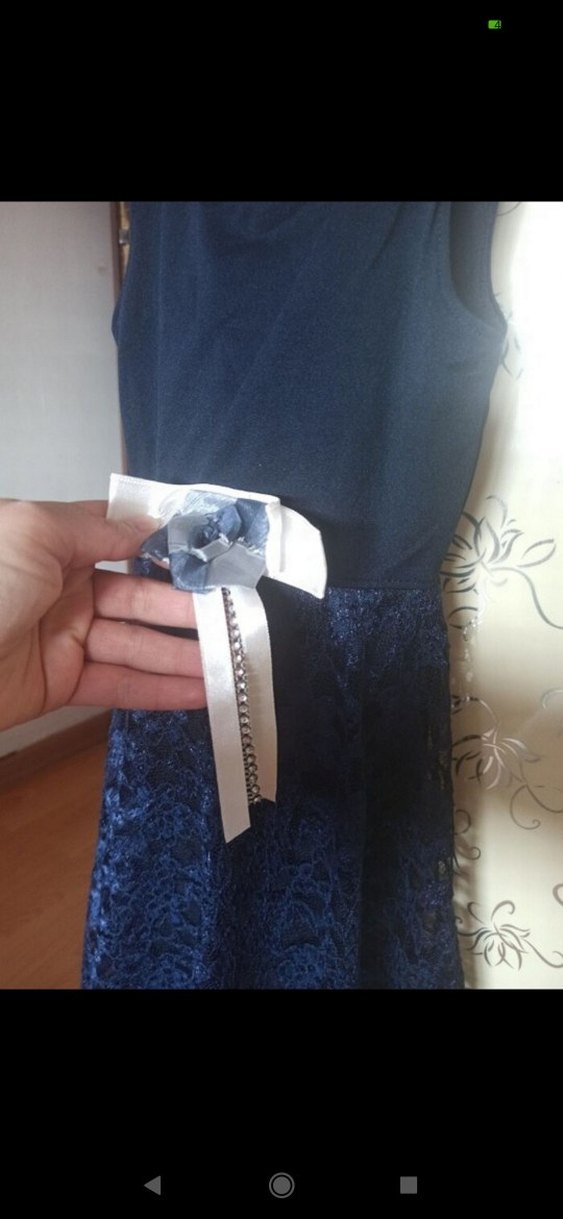 Kız Çocuk Lacivert Dantelli - Görsel 4