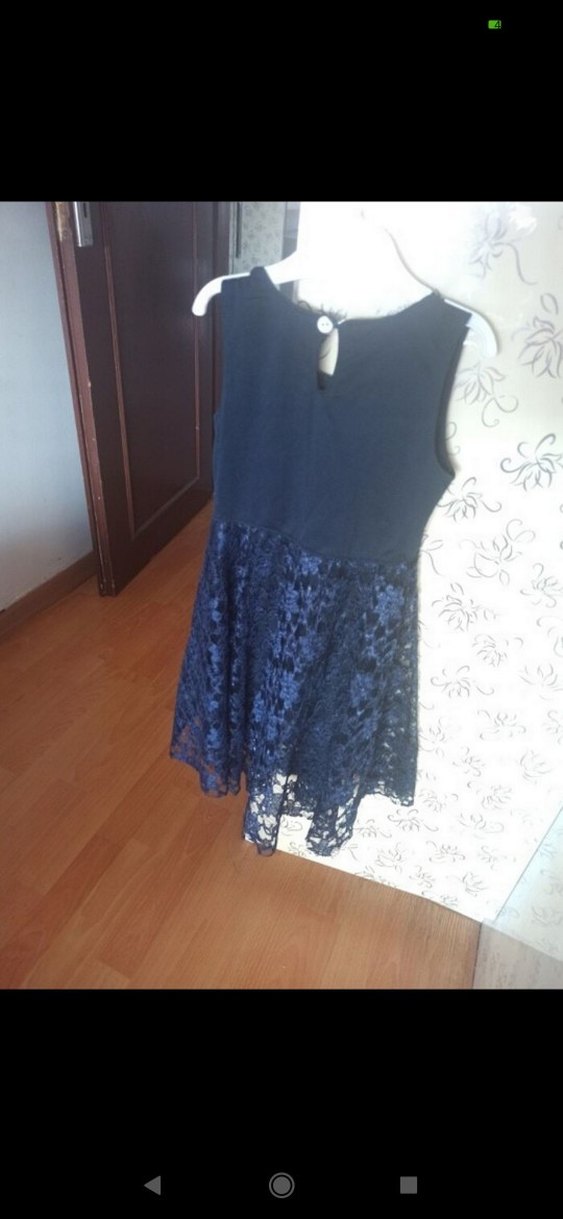 Kız Çocuk Lacivert Dantelli - Görsel 3