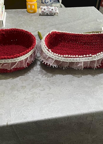 Nakışlı Bej Örgü Bohem Kadın Çanta - Görsel 8