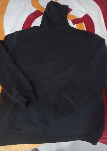 Siyah Kapüşonlu Erkek Sweatshirt - Görsel 4