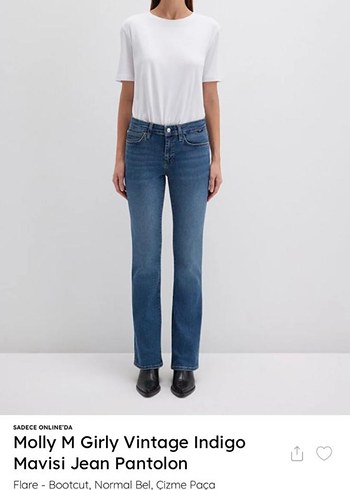 Molly M Girly Vintage Indigo Jean Pantolon - Görsel 4