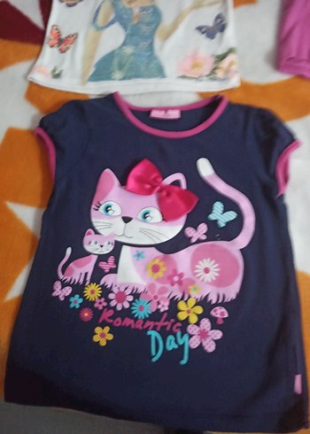 Beyaz kedi Baskılı Kısa Kollu Tişört - Görsel 7