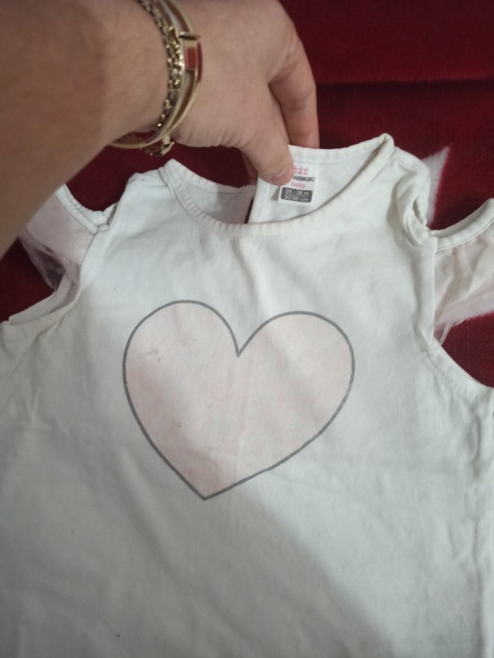 Beyaz kedi Baskılı Kısa Kollu Tişört - Görsel 4