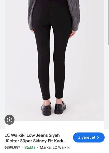 LCW Siyah Yüksek Bel Süper Skinny Jüpiter - Görsel 2