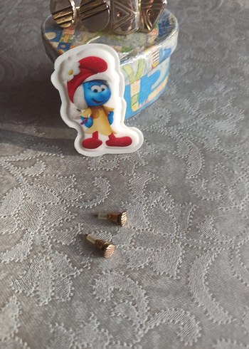 Altın Renkli Minimalist kol düğmesi - Görsel 6