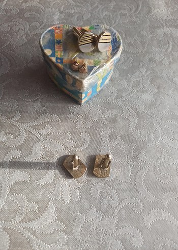 Vintage Altın renkli Kol Düğmeleri - Görsel 4