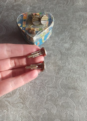 Vintage Altın renkli Kol Düğmeleri - Görsel 5