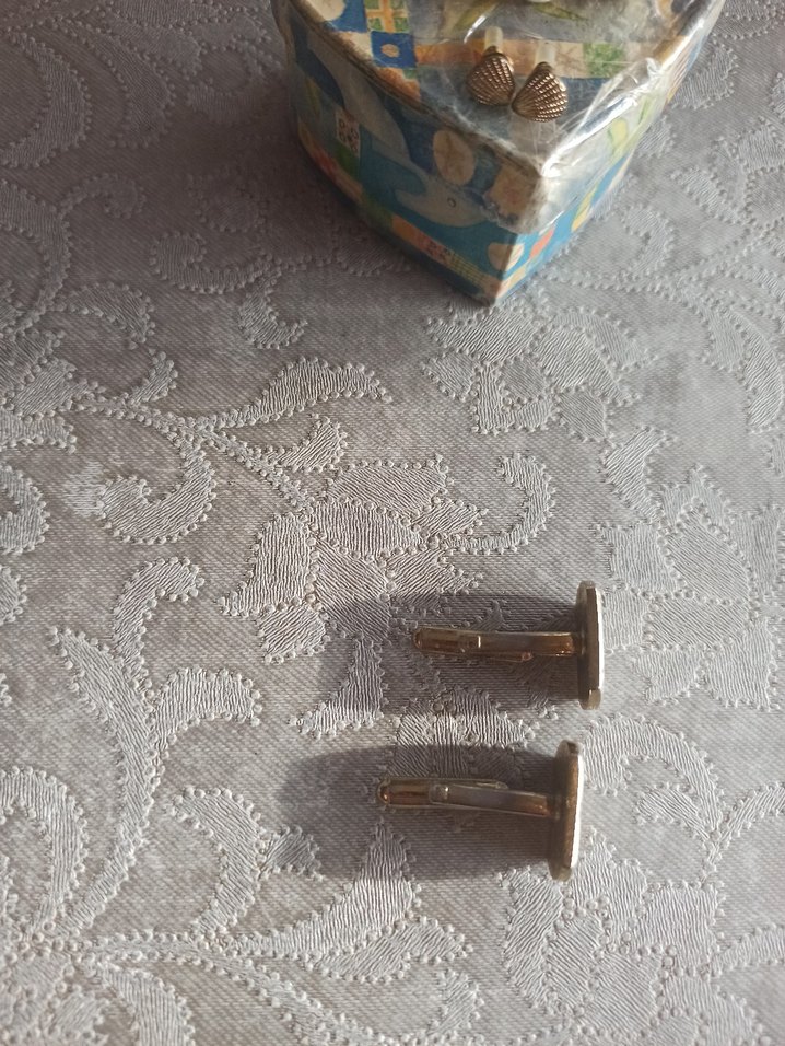 Vintage Altın renkli Kol Düğmeleri - Görsel 3