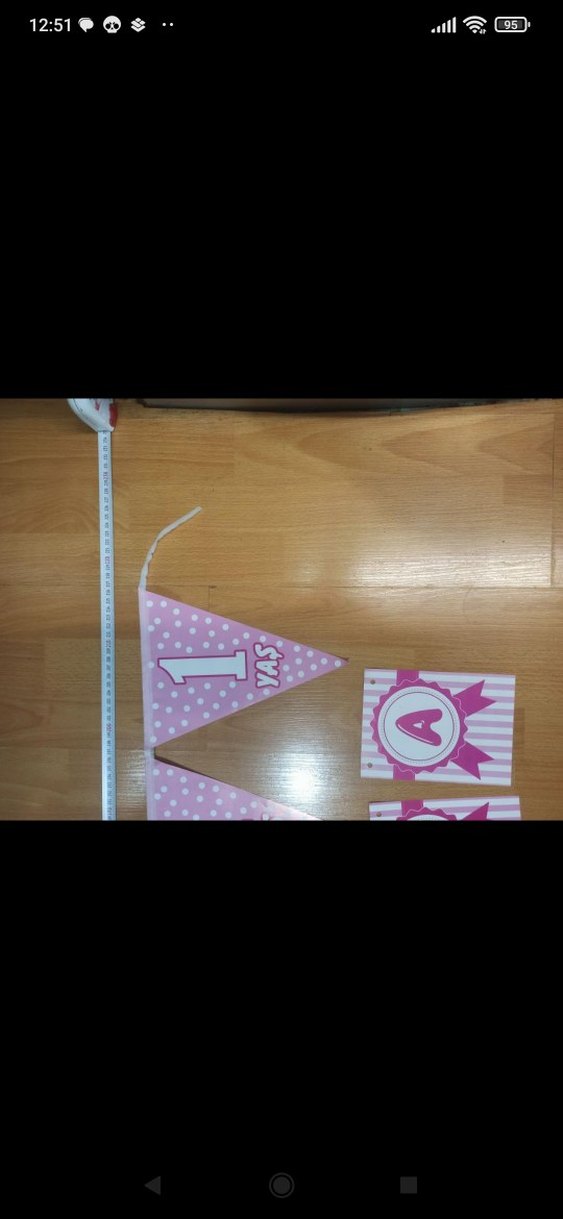 Bir yaş Pembe Parti Süsleri - Görsel 4