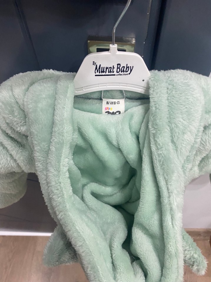 Düğmeli su yeşili Kız Çocuk mont kaban - Görsel 5