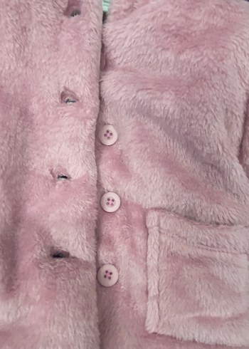 Civil Kız Çocuk Pembe Kürklü Mont - Görsel 4