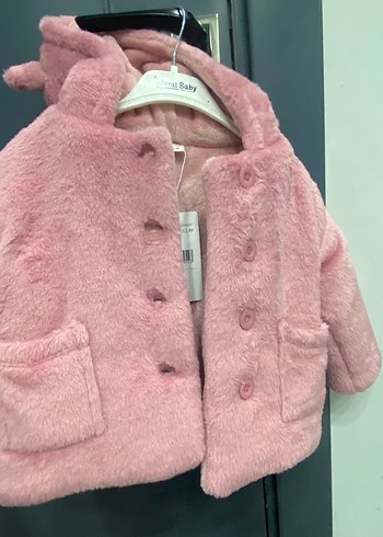 Civil Kız Çocuk Pembe Kürklü Mont - Görsel 3