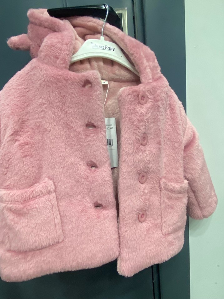 Civil Kız Çocuk Pembe Kürklü Mont - Görsel 3