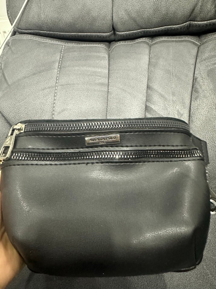 Siyah Deri Kadın Bel Çantası - Görsel 4