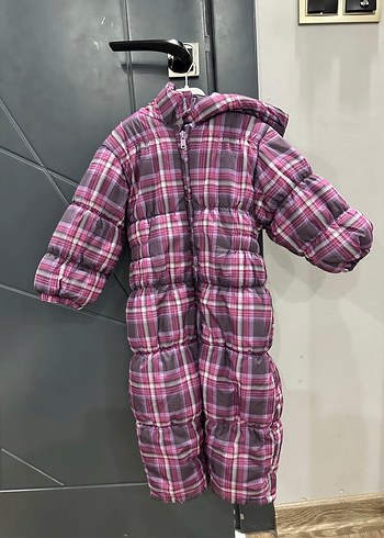 Mor Ekose Kız Bebek Kayak Tulumu - Görsel 2