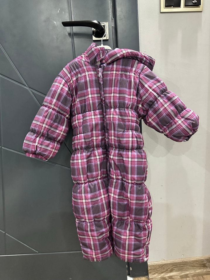 Mor Ekose Kız Bebek Kayak Tulumu - Görsel 2