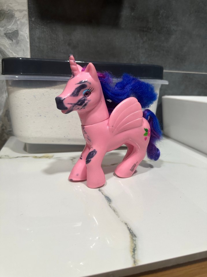 Pastel Pembe Unicorn Figür Oyuncak - Görsel 3