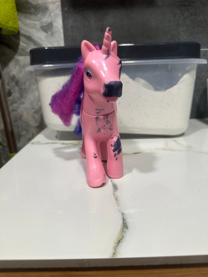 Pastel Pembe Unicorn Figür Oyuncak - Görsel 2
