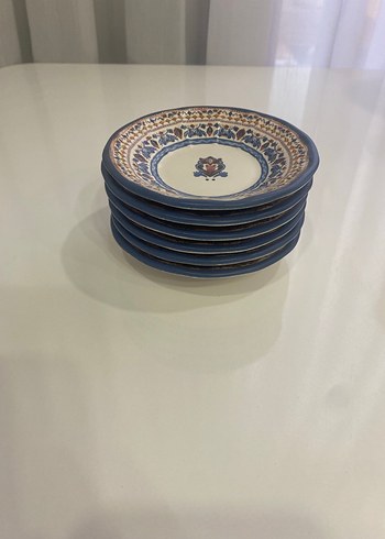 Beden çeşitli Renk Nakış Desenli Çok Renkli çay tabağı Seti