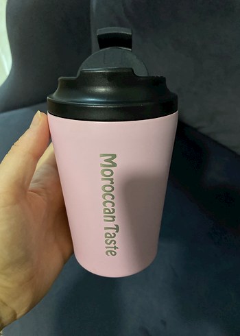 Pastel Pembe Morrocan Taste Termos Bardak - Görsel 4
