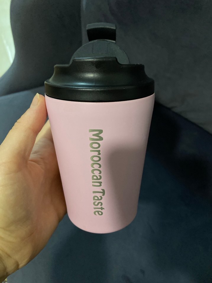 Pastel Pembe Morrocan Taste Termos Bardak - Görsel 4