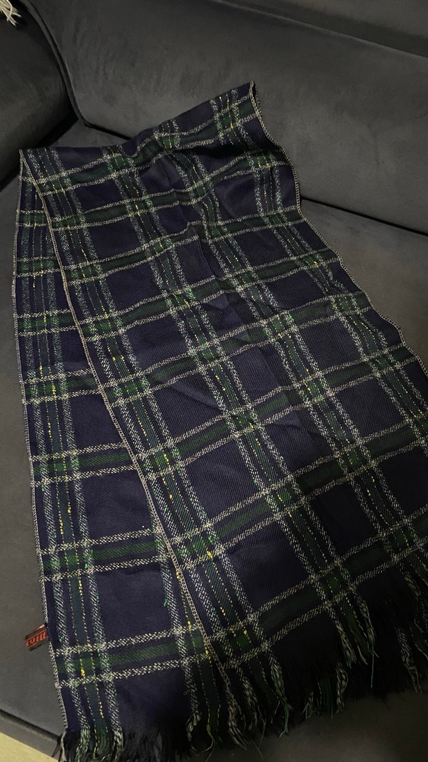 Erkek Ekose Desenli Uzun Atkı - Görsel 2