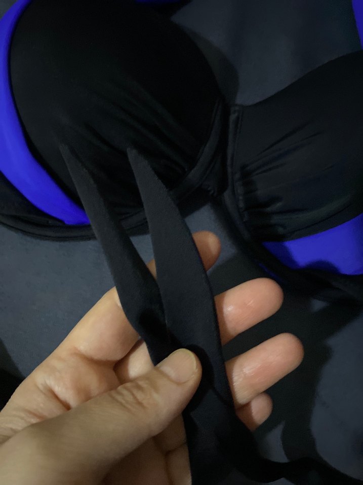 Koyu Mavi ve siyah renk bikini üstü - Görsel 3