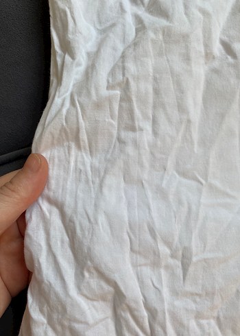 Pamuklu dantel detaylı mini beyaz elbise - Görsel 3