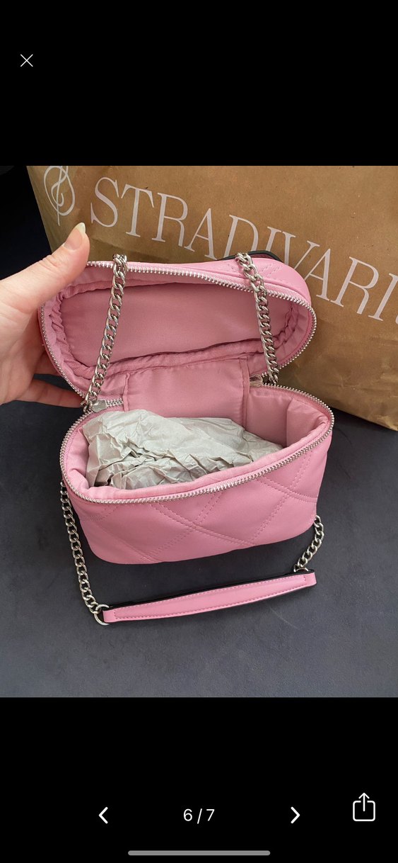 Orjinal Stradivarius pembe çanta - Görsel 5