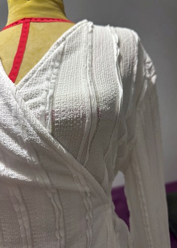 Beyaz V Yaka Kadın kimono