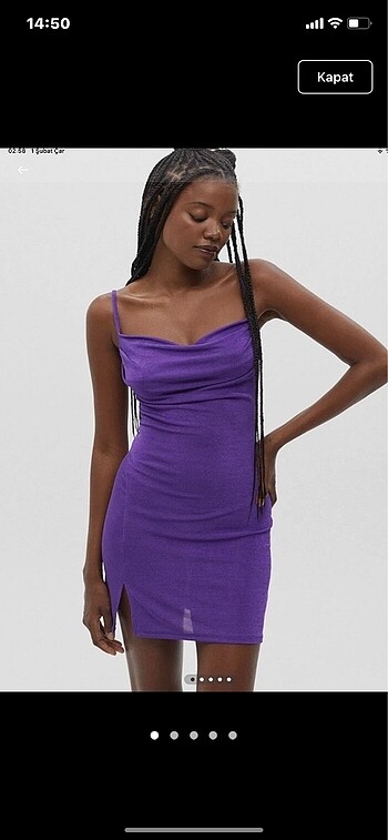 Pull and Bear Degaje yaka elbise