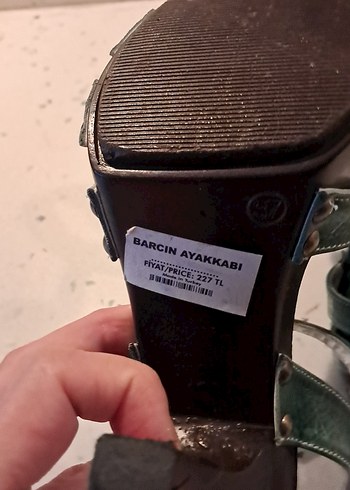 Zara Yeşil Deri Platform Topuklu Kadın Sandalet