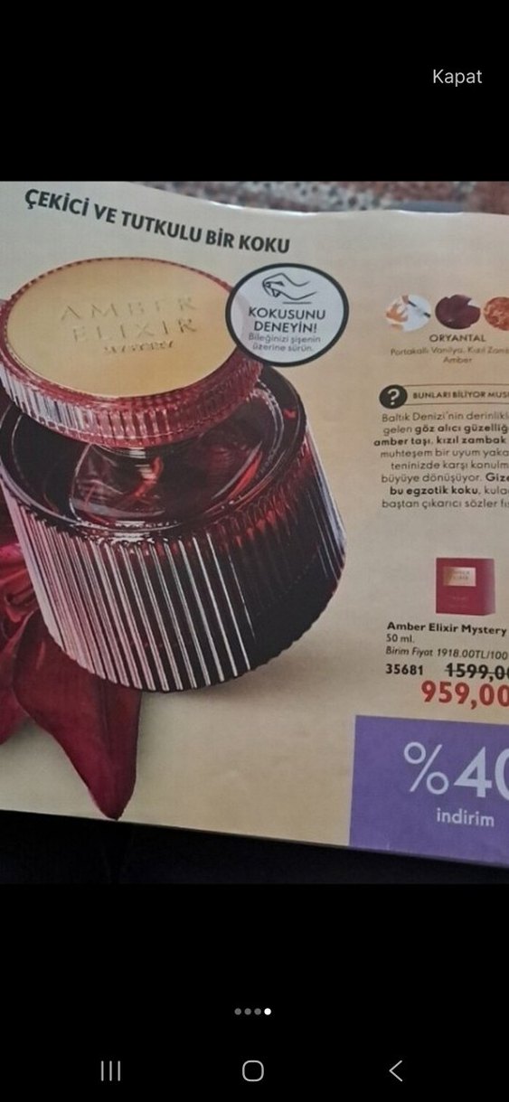 Amber Elixir Kadın Parfümü 50 ml - Görsel 2