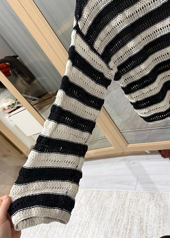 Çizgili Örgü Kadın Kazak pull&bear - Görsel 4