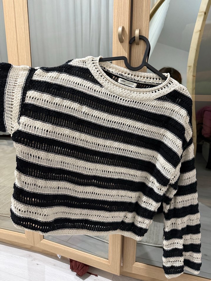 Çizgili Örgü Kadın Kazak pull&bear - Görsel 5