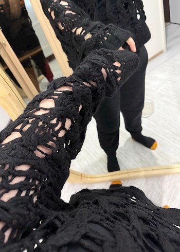 Zara örgü ajurlu triko kazak - Görsel 2