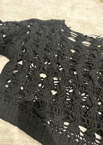 Zara örgü ajurlu triko kazak - Görsel 4