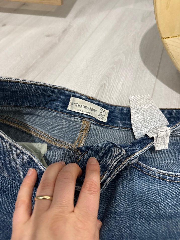 Kadın Mavi Mini Kot Pantolon - Görsel 5