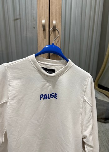 Beyaz Kadın Baskılı Sweatshirt be blue - Görsel 3