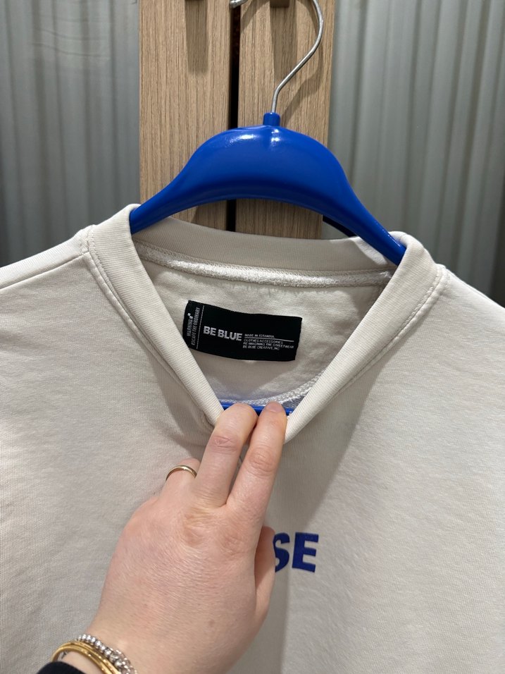 Beyaz Kadın Baskılı Sweatshirt be blue - Görsel 2