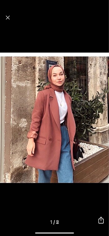 Gül kurusu rengi blazer