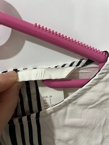 H&M H&M çizgili yarım kol bluz
