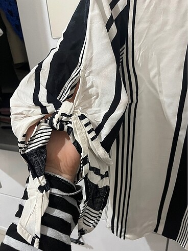 xs Beden çeşitli Renk H&M çizgili yarım kol bluz