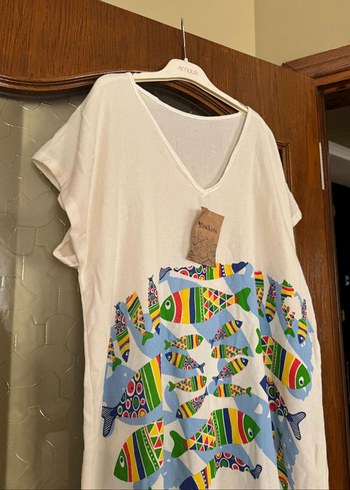 Bohem V Yaka Keten Pareo - Görsel 3