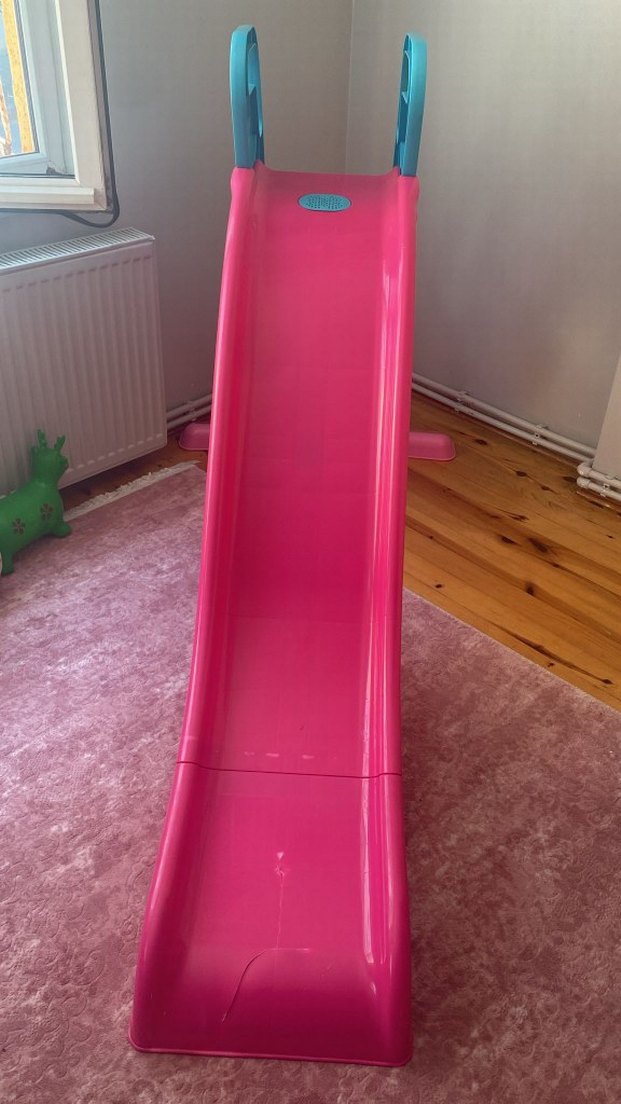 Renkli Pembe Çocuk Kaydırağı - Görsel 2